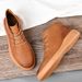 European Warm Series Men's Martin Winter Fleece-Lined Warm Genuine Leather Short Boots British High-Top Mid-Top Work Shoes Light Brown Black_vogvips.com