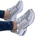 New Plus Size Casual Single For Women, Featuring A Woven Slope And Front Lace Up Mesh, Breathable Women's Shoes_vogvips.com