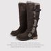 Super Warm, Integrated Leather And Fur~Detachable Buckle Strap, Women's Riding Snow Boots, 2025 Winter New Model,_vogvips.com
