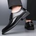 Voyage Non-Slip Autumn New British Style Black Men's Leather Business Formal Pointed Suit Shoes Breathable_vogvips.com