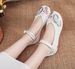 New Embroidered Single Flower Cloth Women's Qipao Buckle White Red Black Shoes Matching_vogvips.com