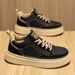 European Warm Series Mid-top Autumn Winter Style Men's Trendy Sneakers Thick Sole Martin Casual Leather Fleece-lined Warm Cotton Shoes_vogvips.com