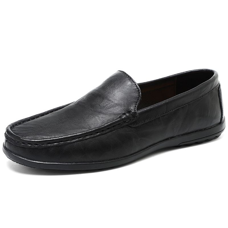 Euro Step Men's Casual Slip-On Driving Comfortable Leather Shoes Large Size Loafers_vogvips.com