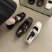 Square Headed Shallow Mouth Bow Single Shoe 2025 New Korean Version Small Leather For Women, British Coarse Heel Mary_vogvips.com