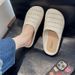 New Summer Style Women's Closed-toe Home Use, Indoor, Non-slip, Breathable, Versatile, Lightweight, Flat-soled Slippers_vogvips.com