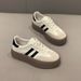 Women's Thick-soled German Training Shoes 2024 Spring New Genuine Leather Soft Bottom Versatile Comfortable White Shoes Casual Sports Board Shoes_vogvips.com