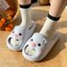 Little Beaver Slippers For Women, Outdoor Summer Wear, Women's 2025 New Cute Indoor Home Non-Slip Thick Sole For Women_vogvips.com