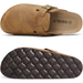 Asgard Women's Vegan Leather Clogs Outdoor Slip-on Cork Footbed Mules Slippers With Arch Support Unisex Non-slip Potato_vogvips.com