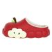 Women's Cotton New 2025 Winter Model, Red Plush Lined, Warm, Indoor, Non-slip, Closed-toe Half Slippers, Wholesale_vogvips.com