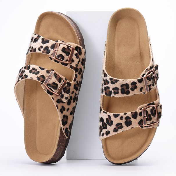 Kidmi New Women's House Sandals Cork Sole Womens Suede Soft Comfortable Mules Clogs Non-slip Beach Slippers_vogvips.com