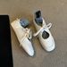 Lancui Version ~ Versatile White For Women, Hollow Lace-up Genuine Leather Single Shoes, Square Toe Flat Comfortable_vogvips.com