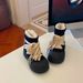 High-Quality Fashionable Thick-Soled Snow For Women 2025 Winter Fleece-Lined Thickened Warm Lace-Up Cotton Short Boots_vogvips.com