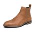 European Warm Series High-top Slip-on Casual Leather Large Size British Style Men's Fashion Pointed Toe Martin Boots_vogvips.com