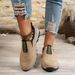 Comfortable Cross-Strap Low-Top Sneakers For Women & Men - Breathable Cushioned Casual Shoes With Thick Sole (Black/Blue/Khaki, Sizes 36-47)_vogvips.com