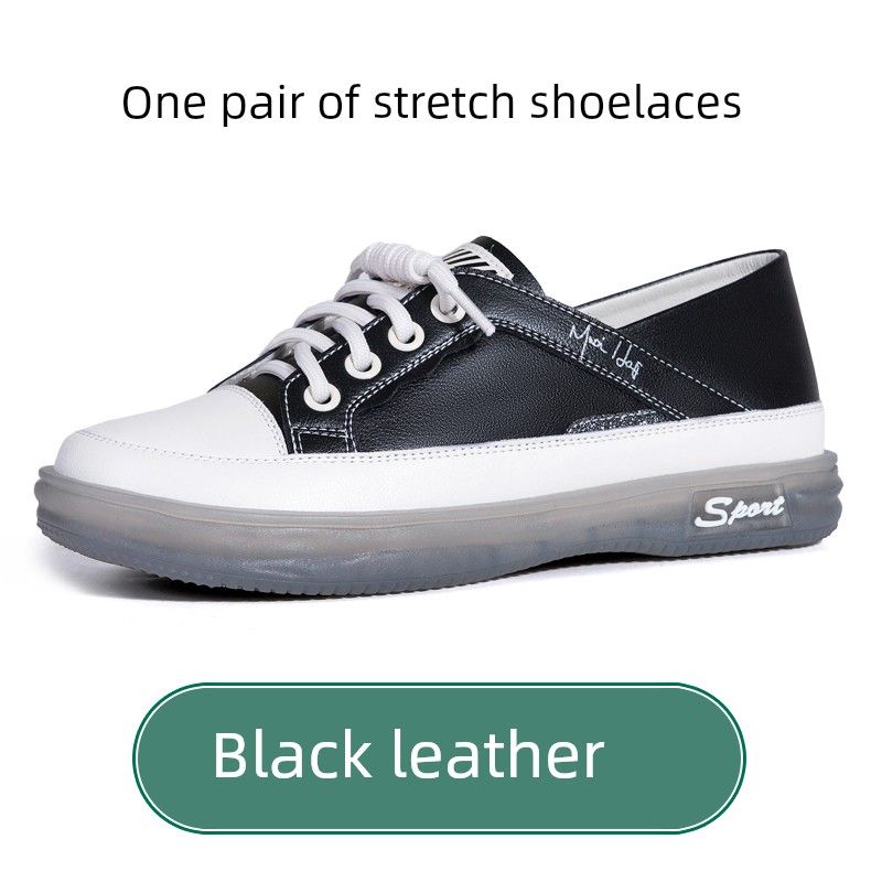 Genuine Leather Soft White 2025 New Women's Sports Casual Tendon Bottom Ladieswear Spring And Autumn Single-Layer Shoes_vogvips.com