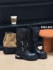 Paris Old Leather Venom Martin Boots 2025 Autumn New Belt Buckle Thick Heel Locomotive Boots Slim Mid Boots_vogvips.com