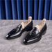 Euro Step Spring Summer New British Style Loafers Tassel Genuine Leather Breathable Business Casual Shoes Men's Slip-On_vogvips.com