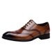 ShoeVault New Brogue British Business Formal Leather Men's Lace-up Derby Pointed Toe Youth Shoes 38-48 Large Size_vogvips.com