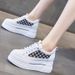 Inner Height-increasing Women's Shoes, Mesh Shoes, Platform Muffins, Shoes With Skirts, Casual Sneakers_vogvips.com