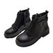 Fashion Casual Platform Lace-up Martin 2024 New Women's Thick Sole Black Boots_vogvips.com
