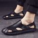 Large Size Sandals Men In Summer, With Hollowed Out Anti Odor Holes And Trendy Soft Soles For Men's Shoes_vogvips.com
