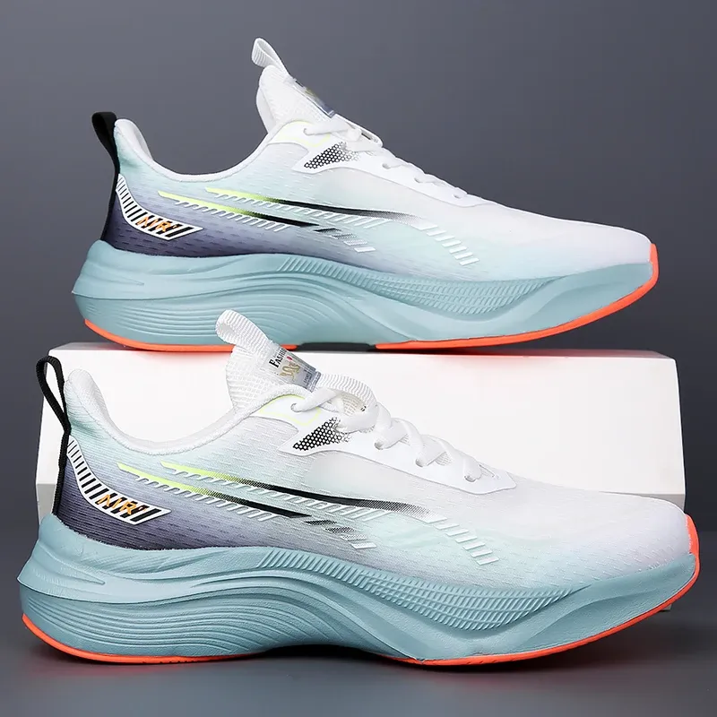 Mens Sports Shoes Anti Slip Wear-resistant Sole Mesh Breathable Sneakers Comfortable Mens Running Shoes_vogvips.com