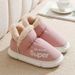 Waterproof Slippers Women's Outdoor Wear 2025 New Winter Versatile Warm Thick Sole Anti Slip Cotton Shoes For Men's_vogvips.com