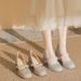 Women's Shoes Platform High Heels Classic Style Elegant Basics Casual Business Wedding Party Thick Heel Pearl Bridal Shoes Wedding Shoes Mary Jane_vogvips.com