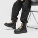 Casual Retro Medium Tube Round Head Tooling Boots Thick Sole Heightening Casual Lace-up Martin Boots_vogvips.com