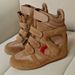 Inviible Height Increaing For Women Autumn New High Top Color Blocking Round Toe Velcro Sport Caual Hiking_vogvips.com