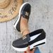 Women's Thick Soled Round Toe Shoes Spring/Summer Solid Color Shallow Mouth Metal Buckle PU Independent Style_vogvips.com