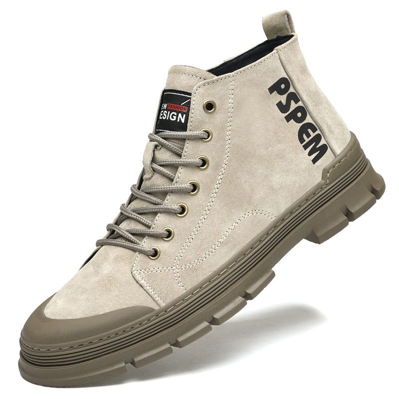 Top Pig Eight Leather Martin Boots Men's High Top Desert Tooling Boots Zhongbang Casual Short Boots Tide_vogvips.com