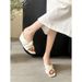 Summer Open Toe Wedge Platform Slippers for Women Elegant Chic Sexy Slimming Must Have Stylish Shoes for Online Celebrities_vogvips.com