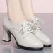 Versatile And Lightweight High-heeled Fashionable Loafers For Middle-aged Women, Round-toed Runway Shoes, 2025 New_vogvips.com