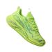 Fluorescent Green Gradual Change Lines Flying Woven Racing Shoes, Men And Women With The Same Trend Sports And Leisure Shoes_vogvips.com