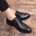 Suitable For All Seasons Men's Leather Large Size Spring New Low-top Lace-up Brogue Carved Casual Wedding Shoes_vogvips.com