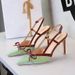 Elegant Bow Stiletto Heels For Women - Pointed Toe Open Back Dress Pumps With Comfortable Cushioning, Perfect For Parties & Evening Events_vogvips.com