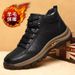 European Warm Series Winter Cotton Wool High-top Leather Shoes Cowhide Martin Fleece-lined Thickened Men's Snow Boots_vogvips.com