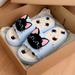 Sweet And Cool Black Kitten Slippers For Spring, Non-slip Soft-soled Indoor And Outdoor Bathroom Slippers_vogvips.com