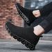 Men's Couple High Top Socks Shoes Lightweight Flying Woven Casual Sports Shoes Men And Women Slip On Vacation Walking Shoes_vogvips.com