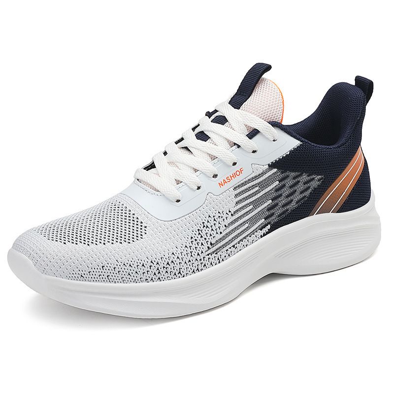 Spring Sports Men's Large New Mesh Breathable Lightweight And Comfortable Shock Absorbed Running Shoes_vogvips.com