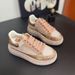 Sneakers With Rhinestones - Breathable Mesh & Glitter Upper, Comfortable Round Toe Flat Shoes For Casual Wear, Summer Lightweight Walking Shoes_vogvips.com