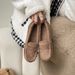 velvet Low-top Doudou Shoes, 3cm Solid Color Leather Shoes In The Light Version, Small Single Shoes._vogvips.com