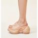 Flower Platform 9CM Cross Wedge High Heel Slippers Summer New Casual Internet Celebrity Stepping On Clouds Bea_vogvips.com