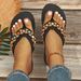 Women’s Shoes Wear Large Rhinestone Jewelry Flip Flops Casual Outdoor Wear Versatile Fashion Flat Slippers_vogvips.com