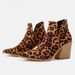 Women's Leopard Print Short Chunky Heel Ankle Boots Pointed Toe Leopard Print Martin Boots Fashion High Heels For Fall Winter_vogvips.com