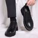Autumn Large-toe Business Casual Leather , Lace-up, Soft-soled, Versatile Men's Formal Black Trendy Non-slip Dress_vogvips.com