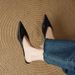 Pointed Toe Slip-On Mules For Women Summer Fashion Outdoor Wedge Closed-Toe Half Slippers_vogvips.com