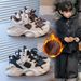 Fleece-Lined Sneakers 2026 Autumn Winter New Casual Children's Kids' Dad Little Girls' Cotton Shoes_vogvips.com