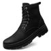 Men's Fur Boots Tooling Shoes Outdoor Martin Boots Mid-top Leather Boots Non-slip Casual Men's Shoes_vogvips.com